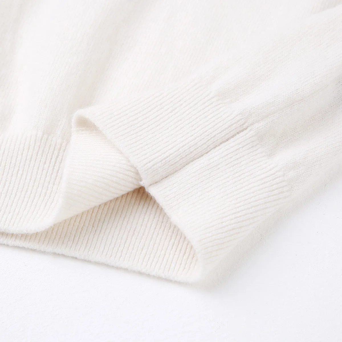 100% Wool Kids Round Neck Color Block Sweater