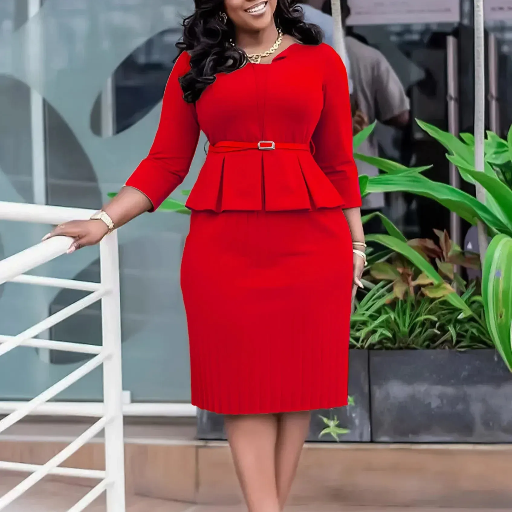 African-Style Women's Business Dress