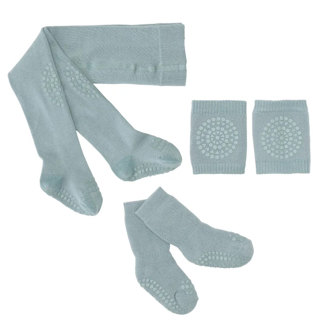 Baby Crawling Starter kit with grip - Dusty Blue