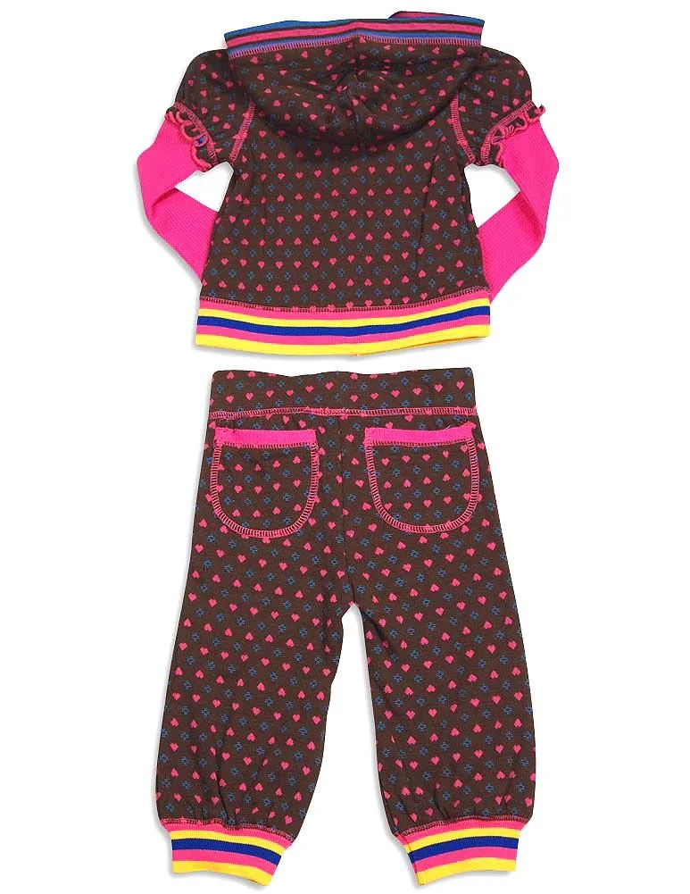 Baby Sara Toddler & Girls Long Sleeve Pant Sets - Assorted Fabrics Styles Colors, 30135