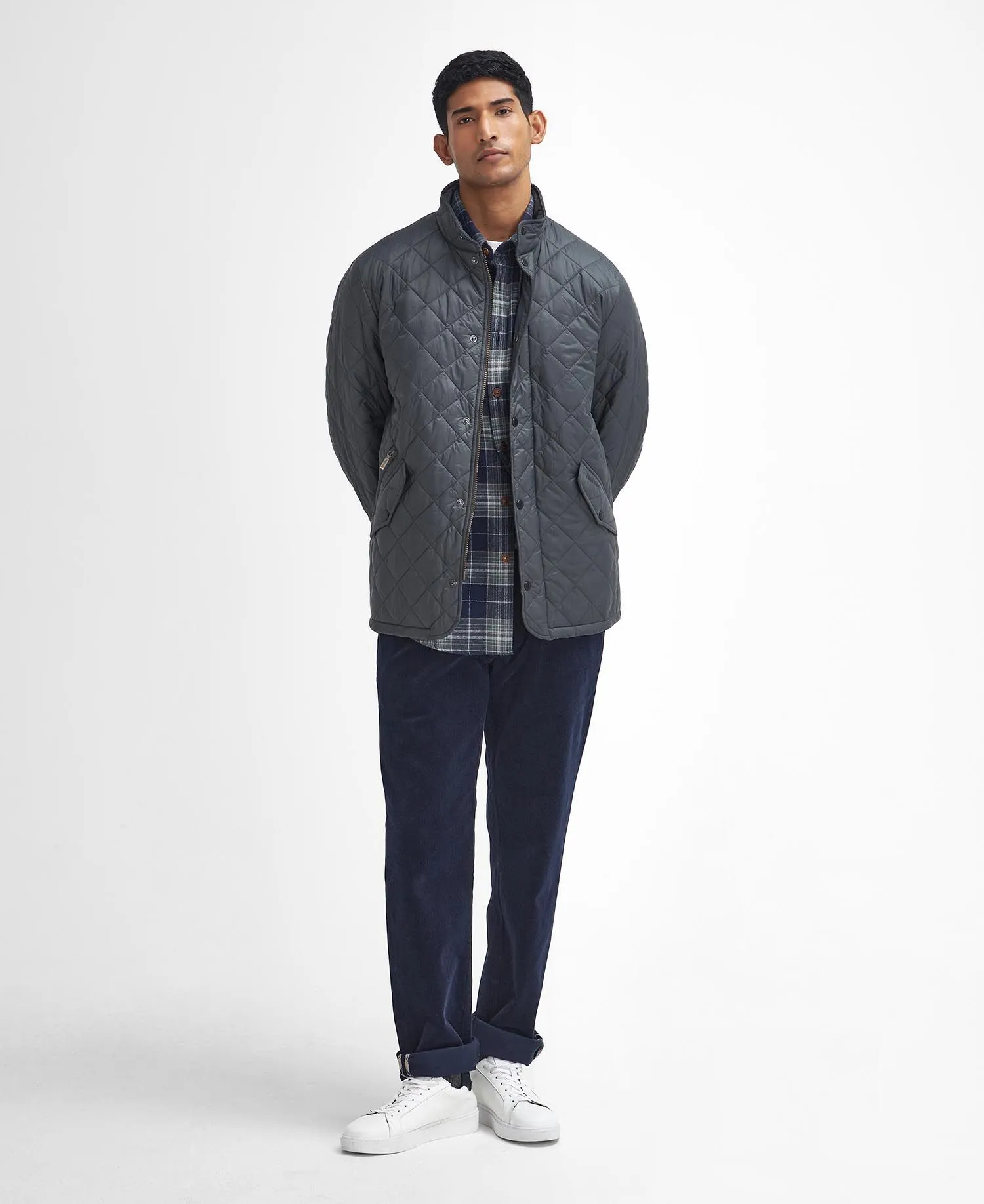 Barbour Men's Flyweight Chelsea Quilted Jacket Charcoal MQU0007 GY39