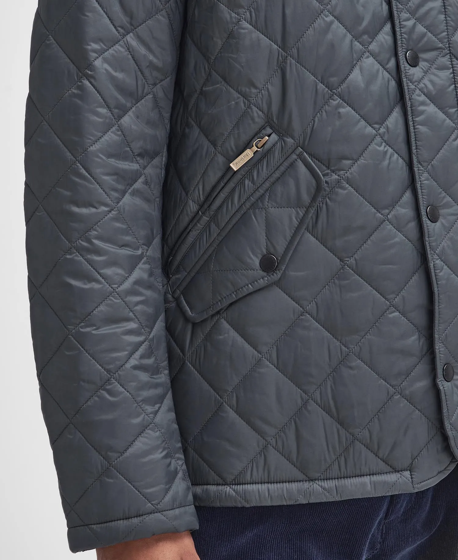 Barbour Men's Flyweight Chelsea Quilted Jacket Charcoal MQU0007 GY39