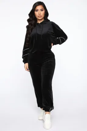 Big Softy Velour Active Jogger - Black