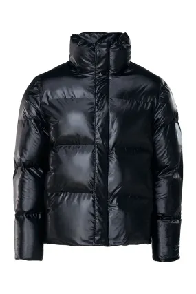 Boxy Puffer Jacket - Shiny Black
