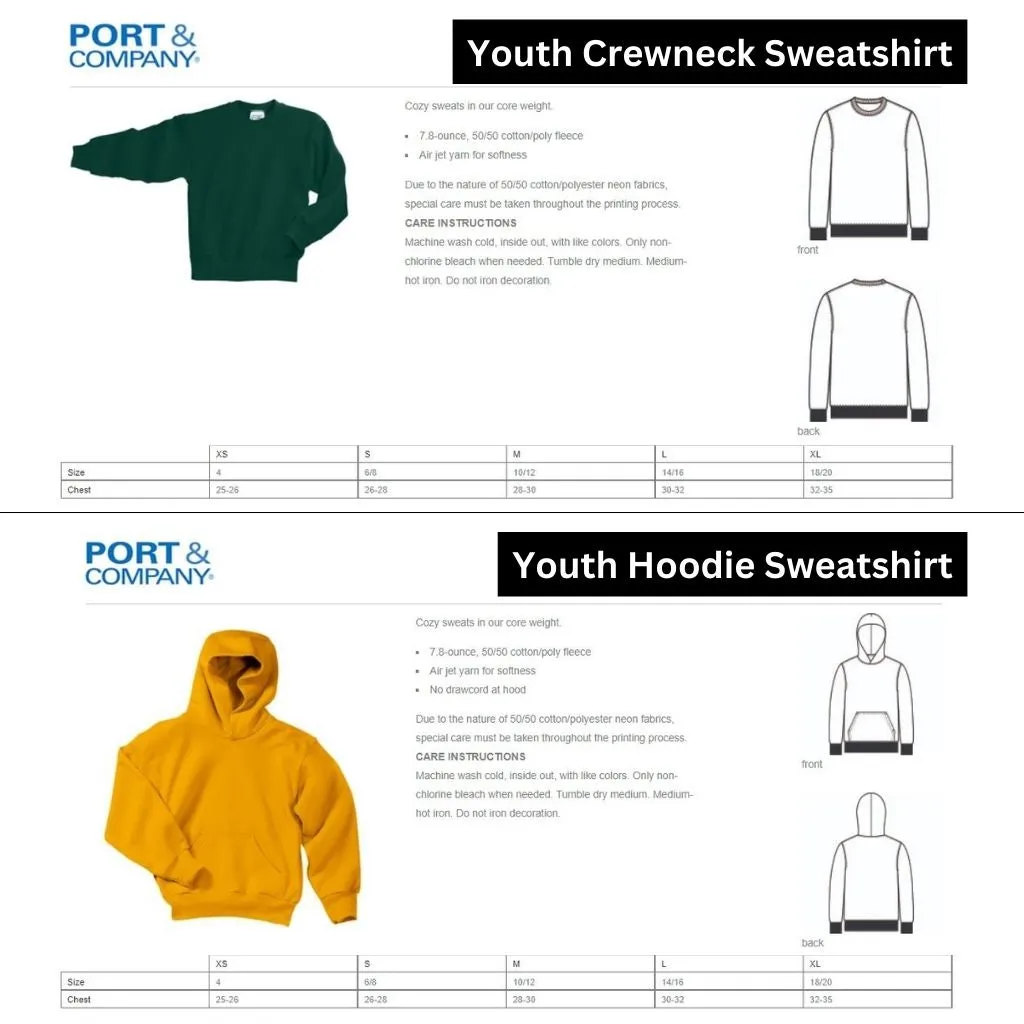 Carolina Collaborative Prep CCP Pennant Design On Adult And Youth Tees And Sweatshirts