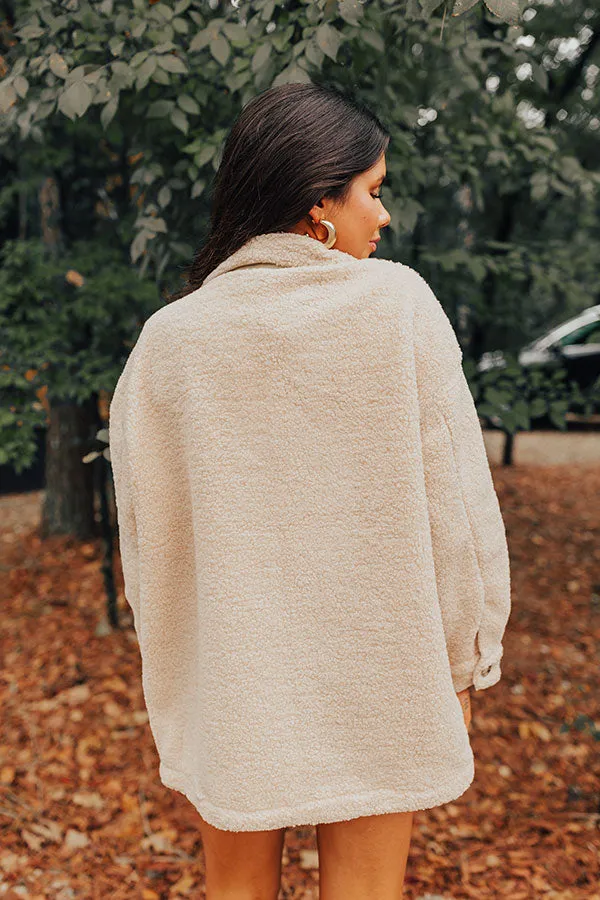 Cozier Than Ever Sherpa Jacket in Light Iced Latte