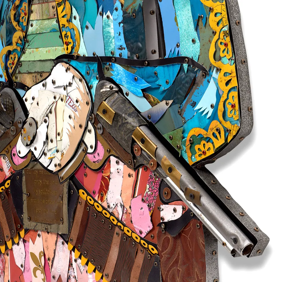 CUSTOM COWGIRL (HORSES) metal wall sculpture