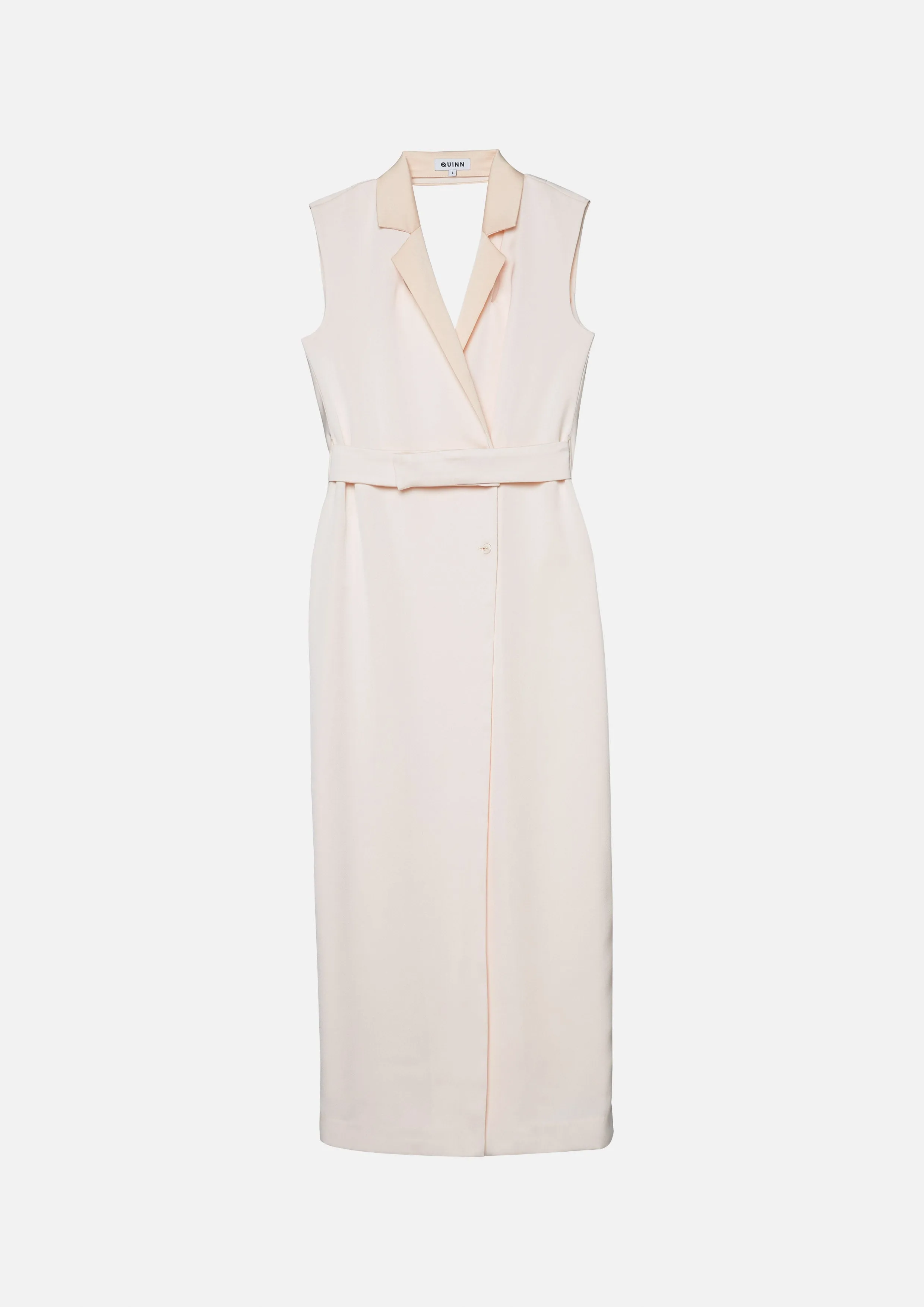 Cutout Collar Sleeveless Midi Dress