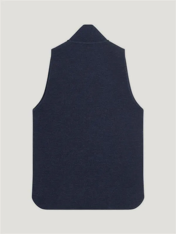 Denim Wool Drop Back Car Vest