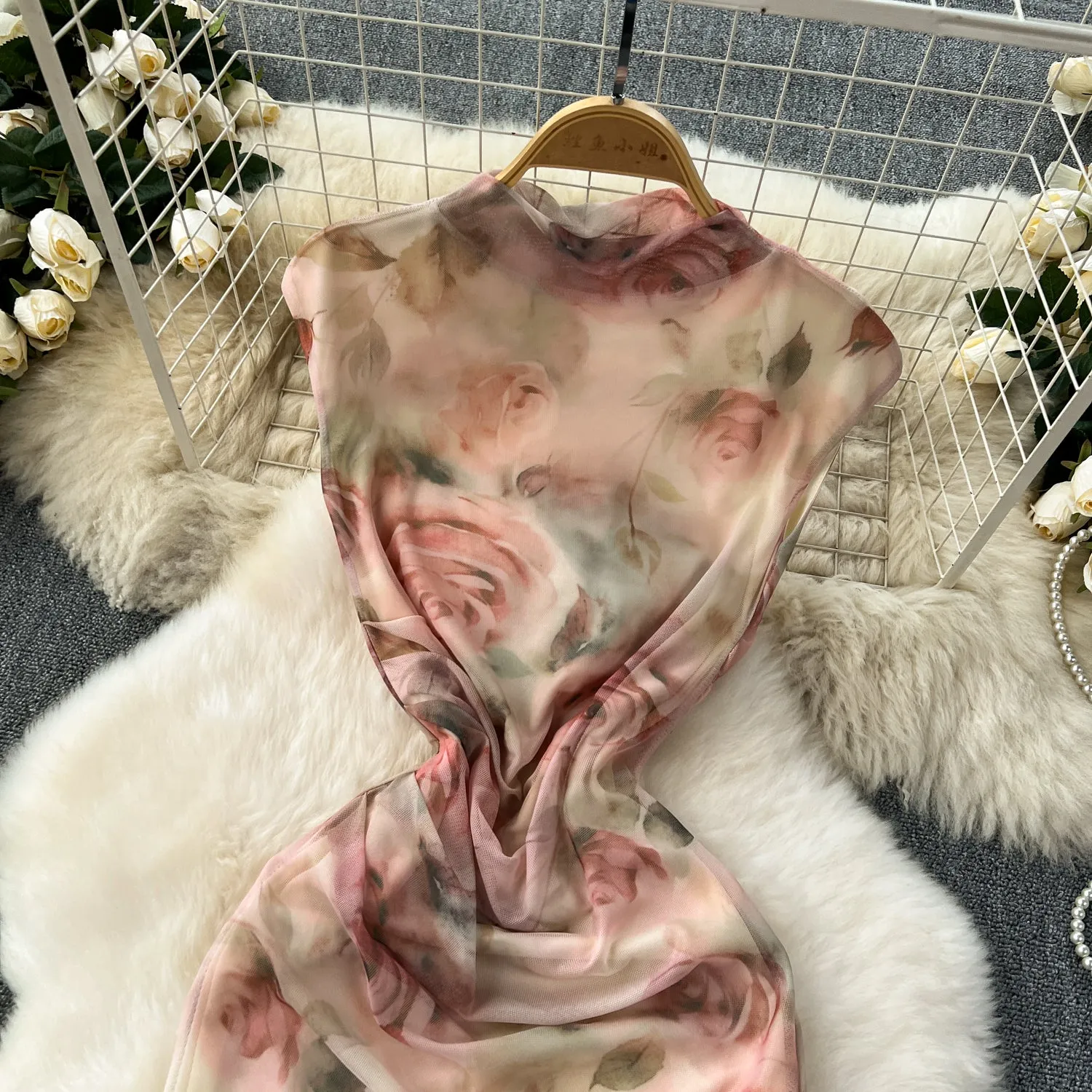 Elegant Bodycon Ethnic Floral Dress