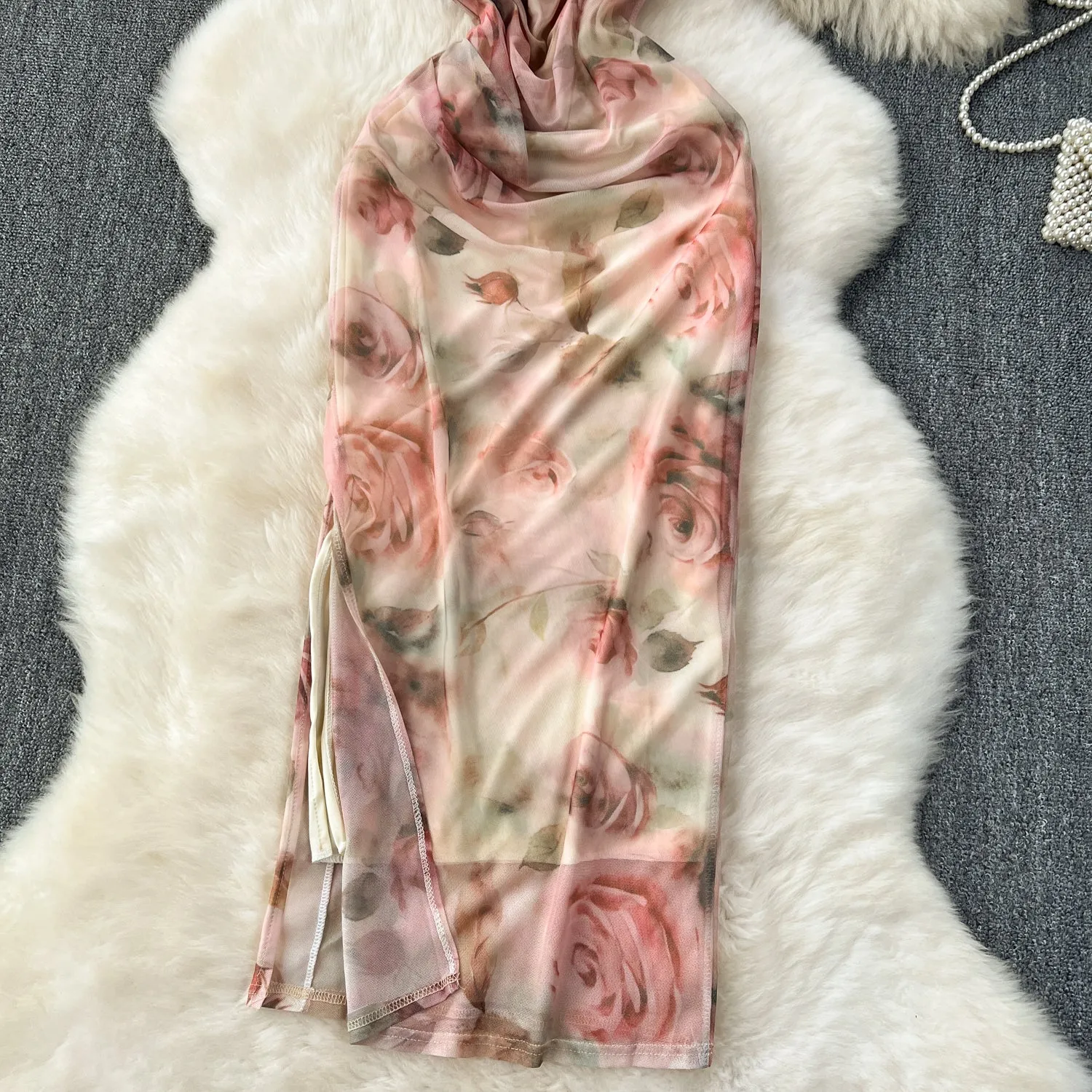 Elegant Bodycon Ethnic Floral Dress
