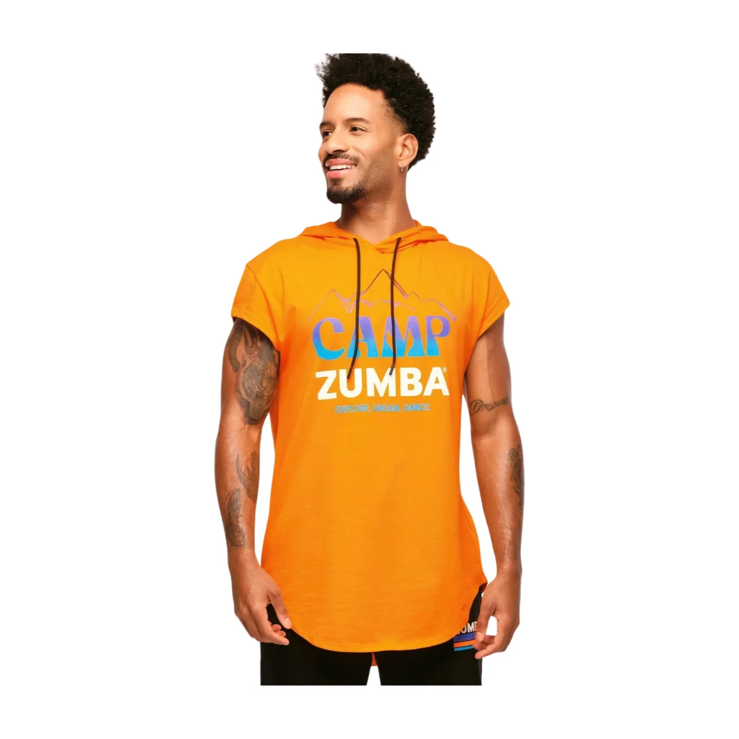 Explore Men's Cap Sleeve Hoodie Top