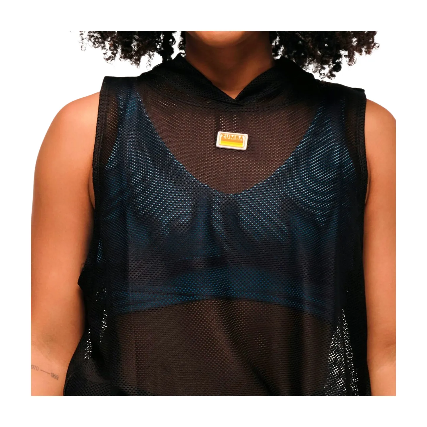 Explore Sleeveless Mesh Hoodie