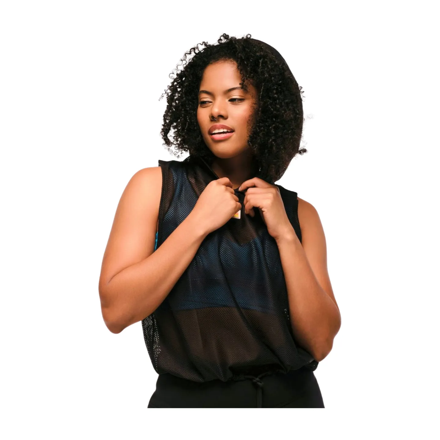 Explore Sleeveless Mesh Hoodie