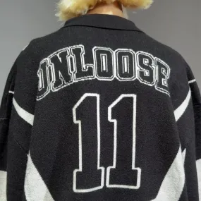 FULL PRINTED RETRO POLO COLLAR SWEATER