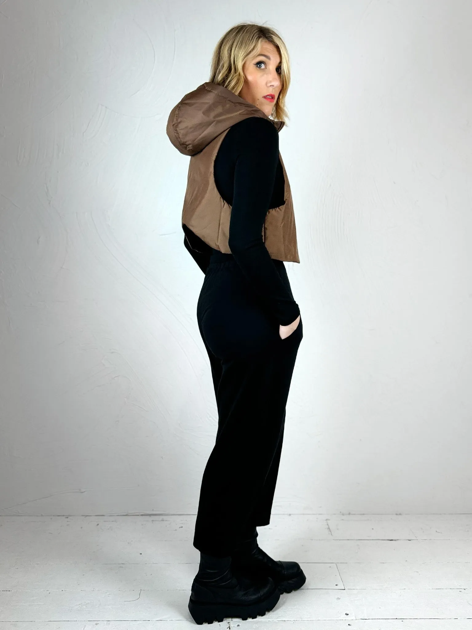 Hana San Ivan Cropped Padded Gilet - 2 Colours