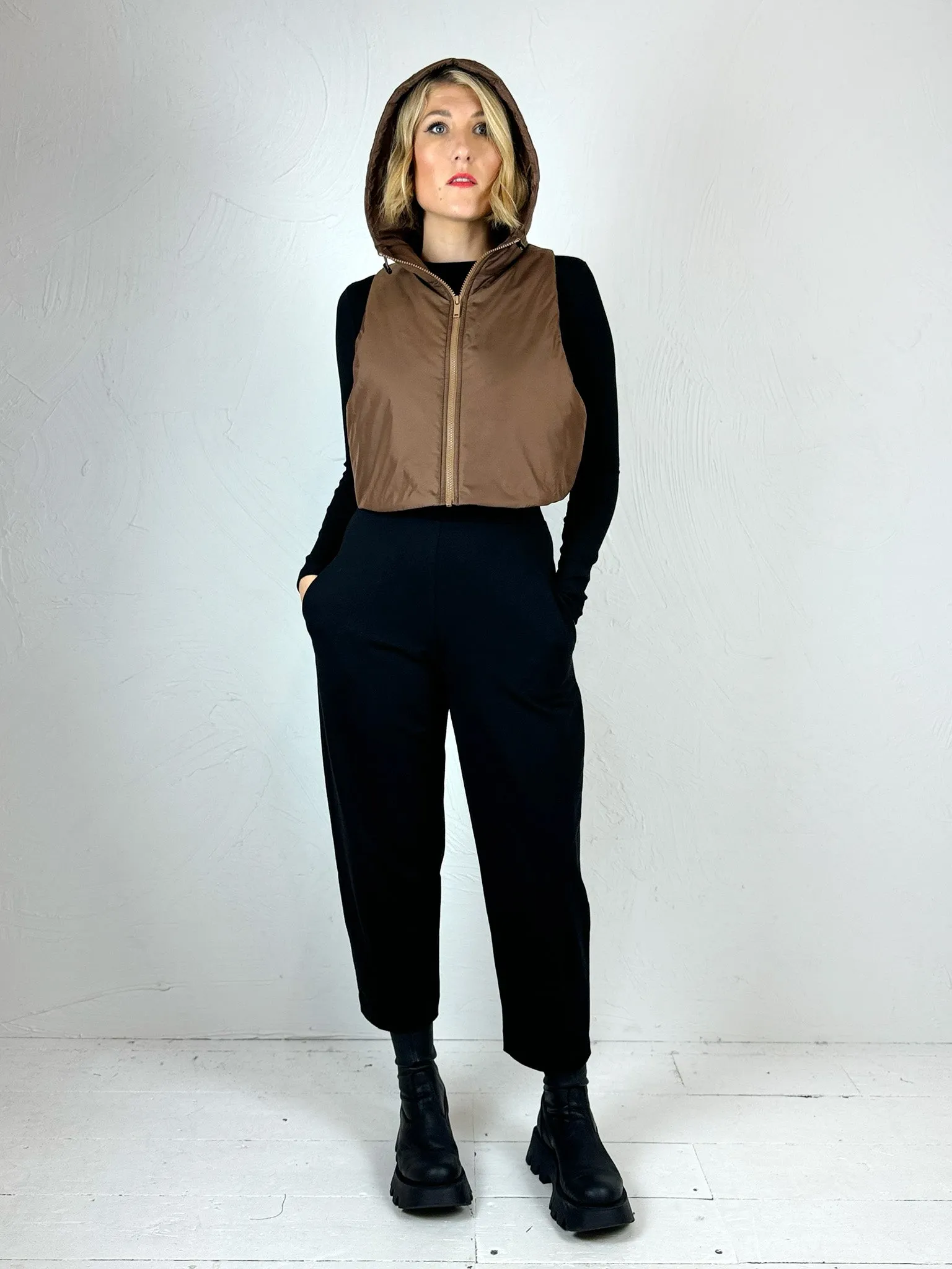 Hana San Ivan Cropped Padded Gilet - 2 Colours
