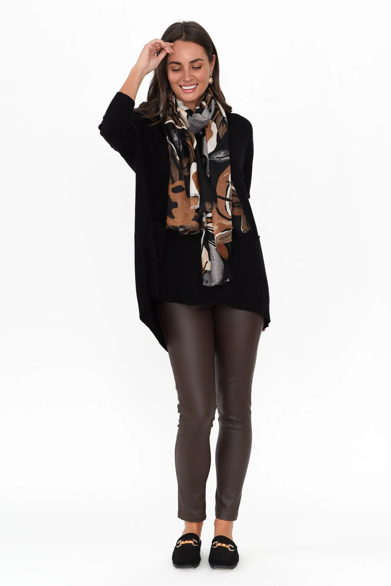 Helsinki Black Knit Pocket Jumper