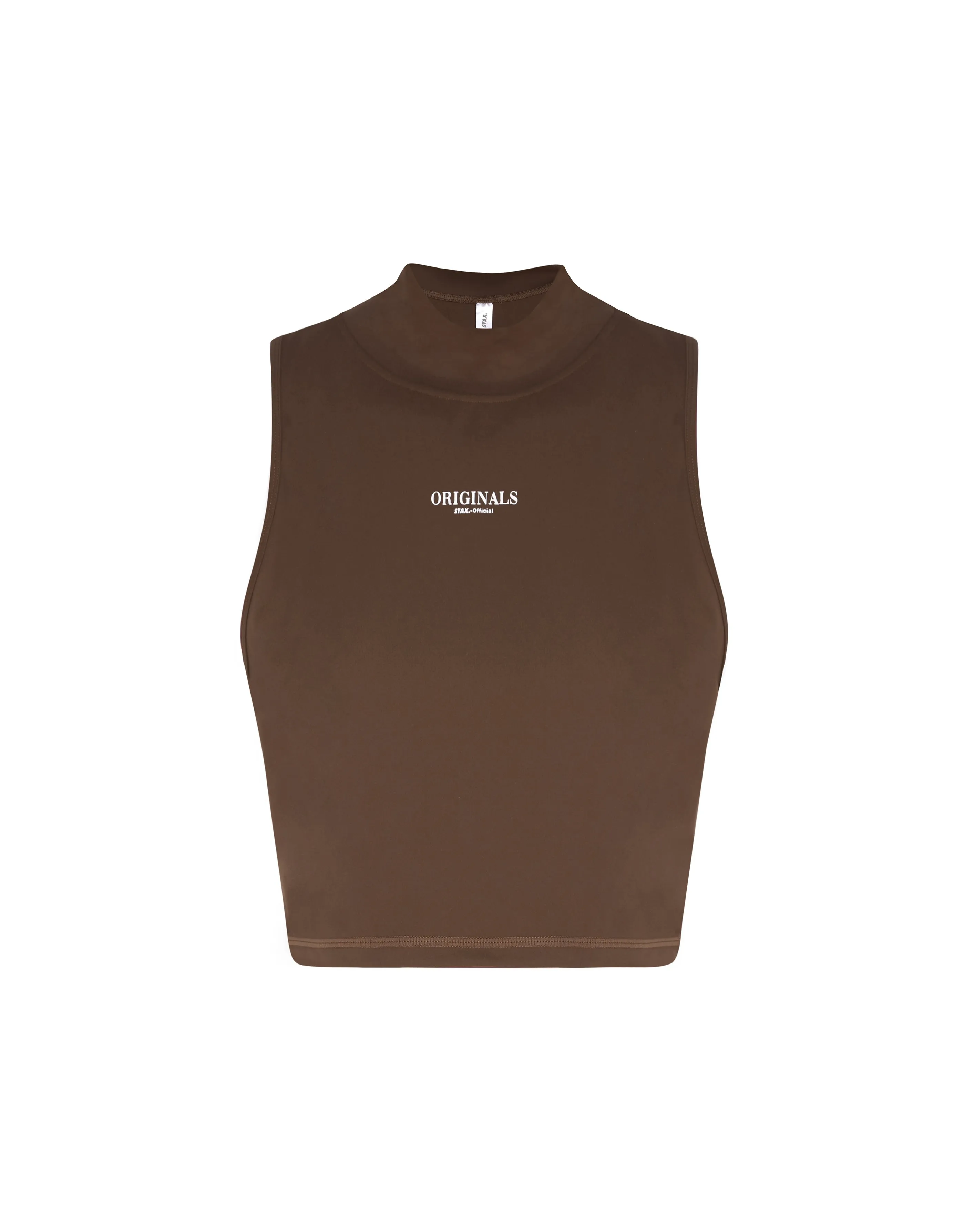 High Neck Cropped Tank NANDEX ™ Raw Umber - Brown