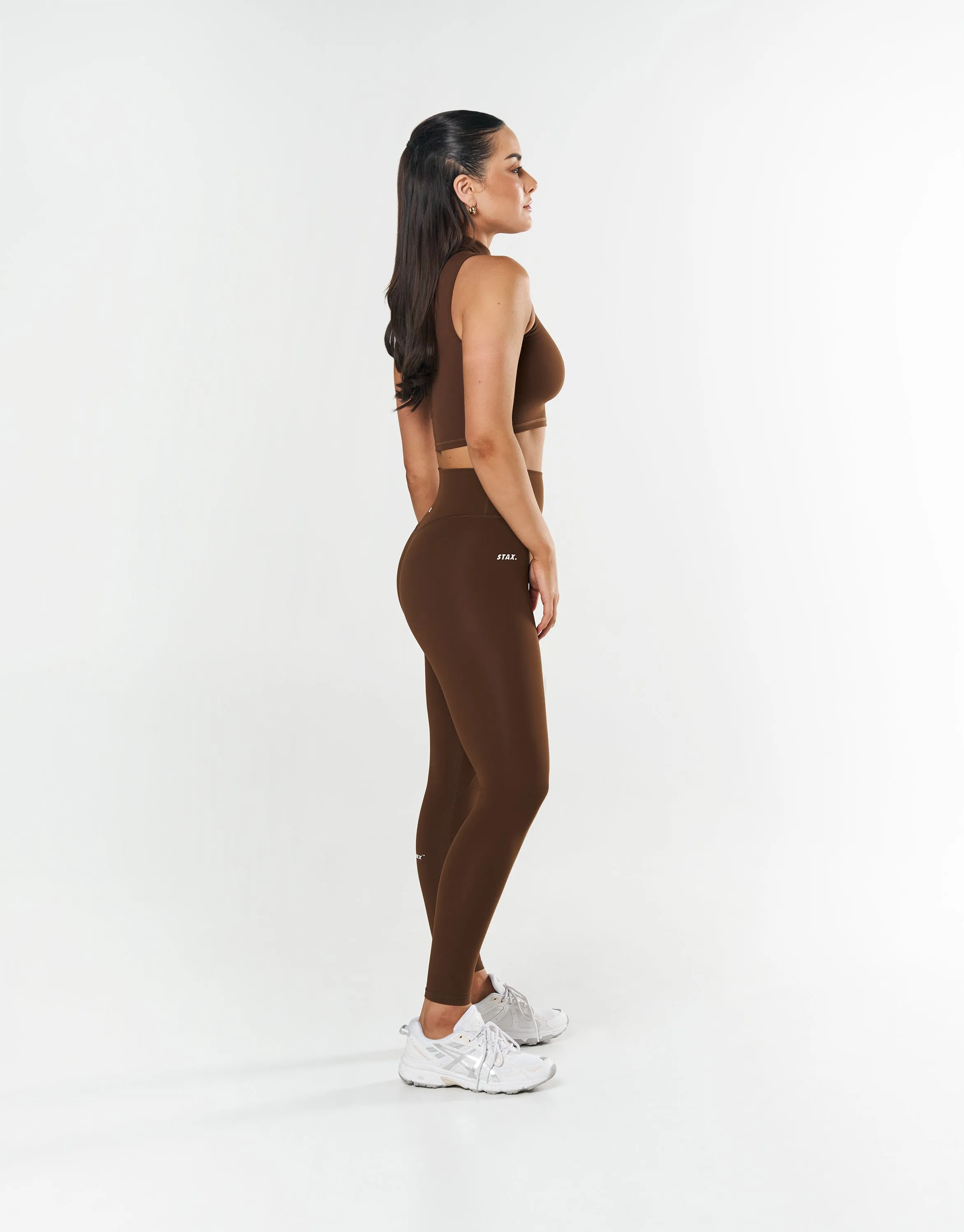 High Neck Cropped Tank NANDEX ™ Raw Umber - Brown
