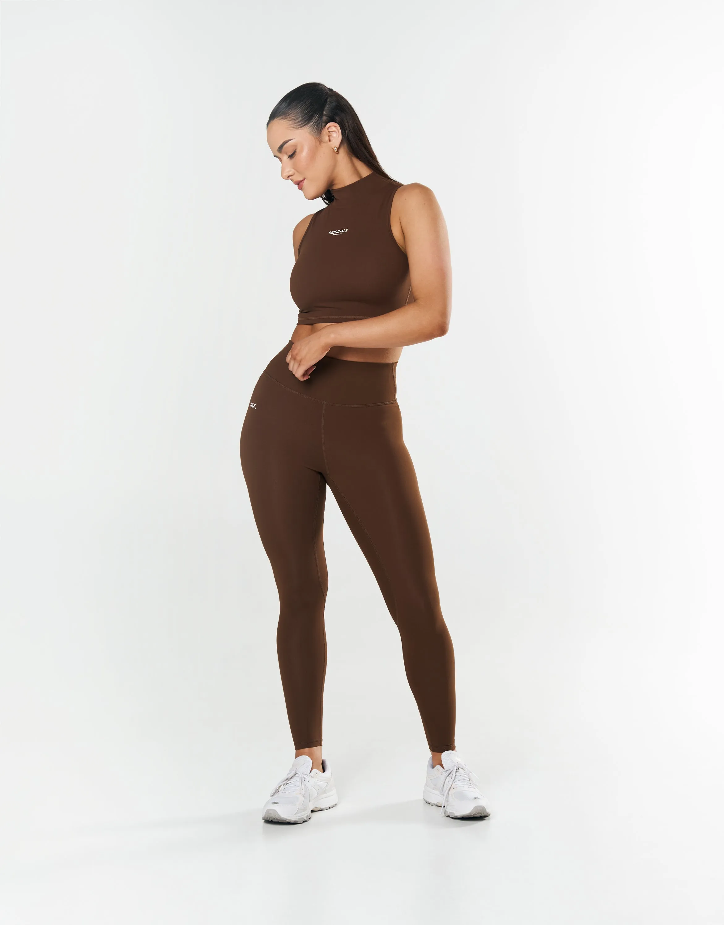 High Neck Cropped Tank NANDEX ™ Raw Umber - Brown