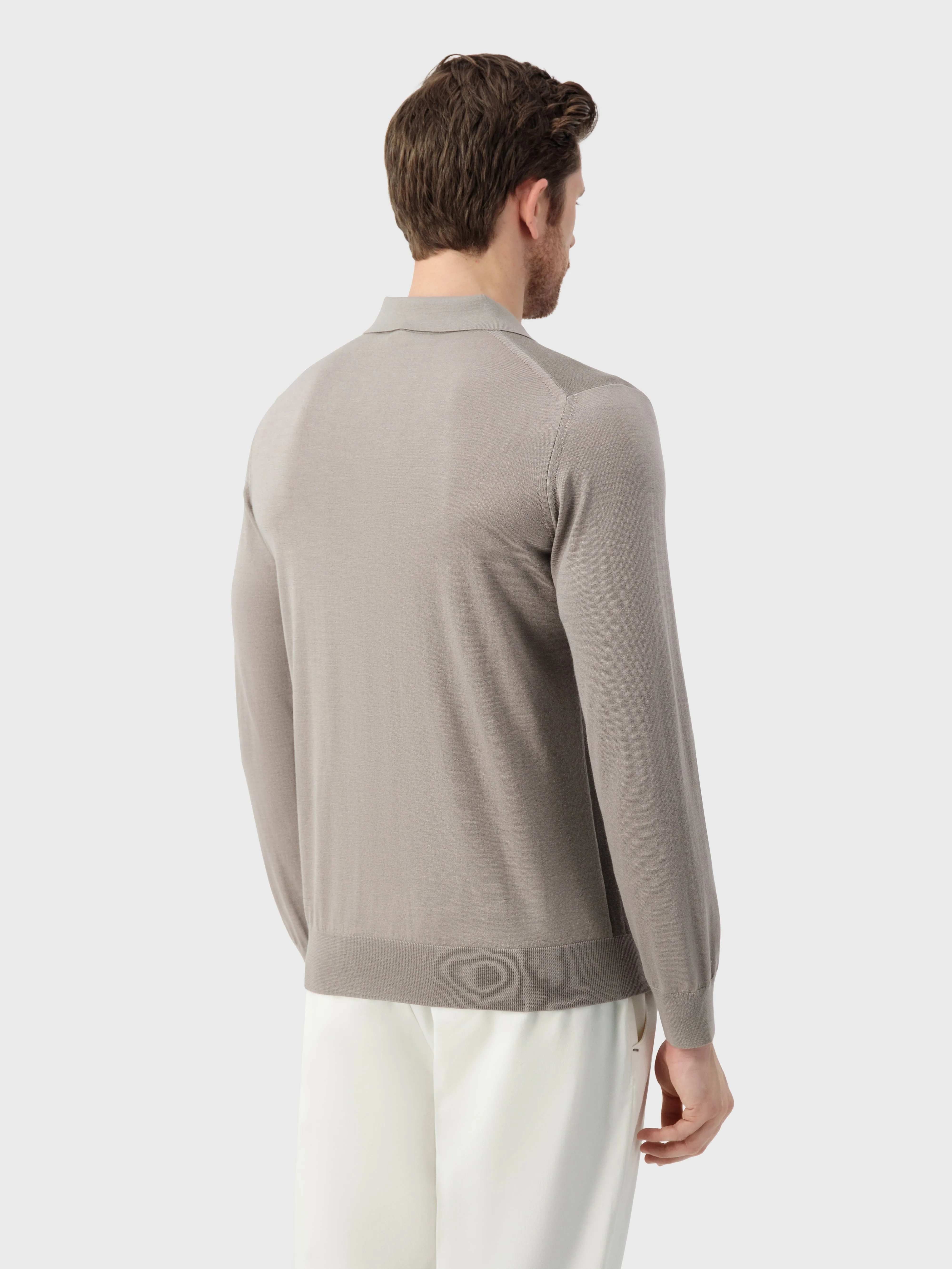 Knit Sweater with Textured Pattern Blonde Fawn