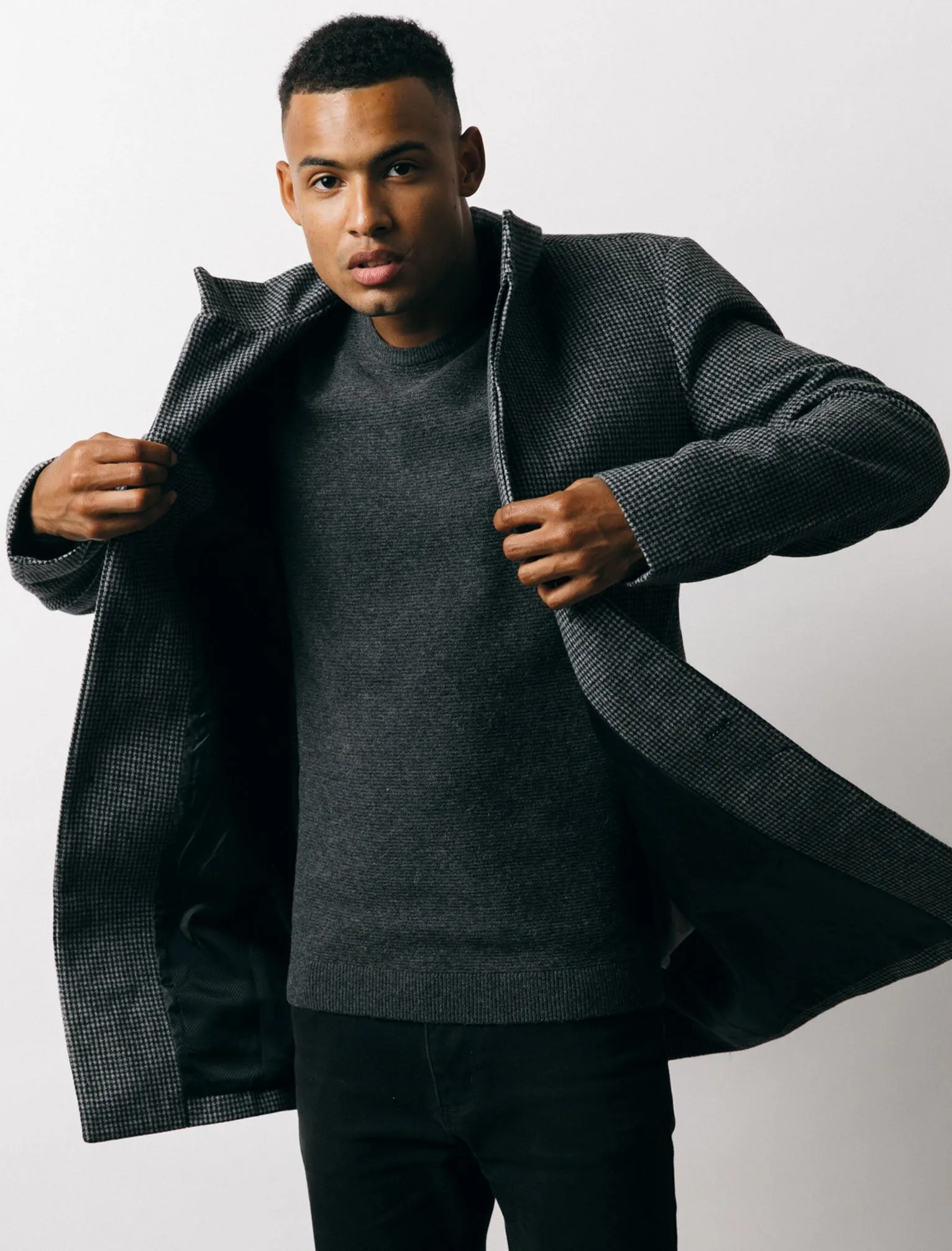Libertas Wool Blend Coat in Dogtooth - Tokyo Laundry