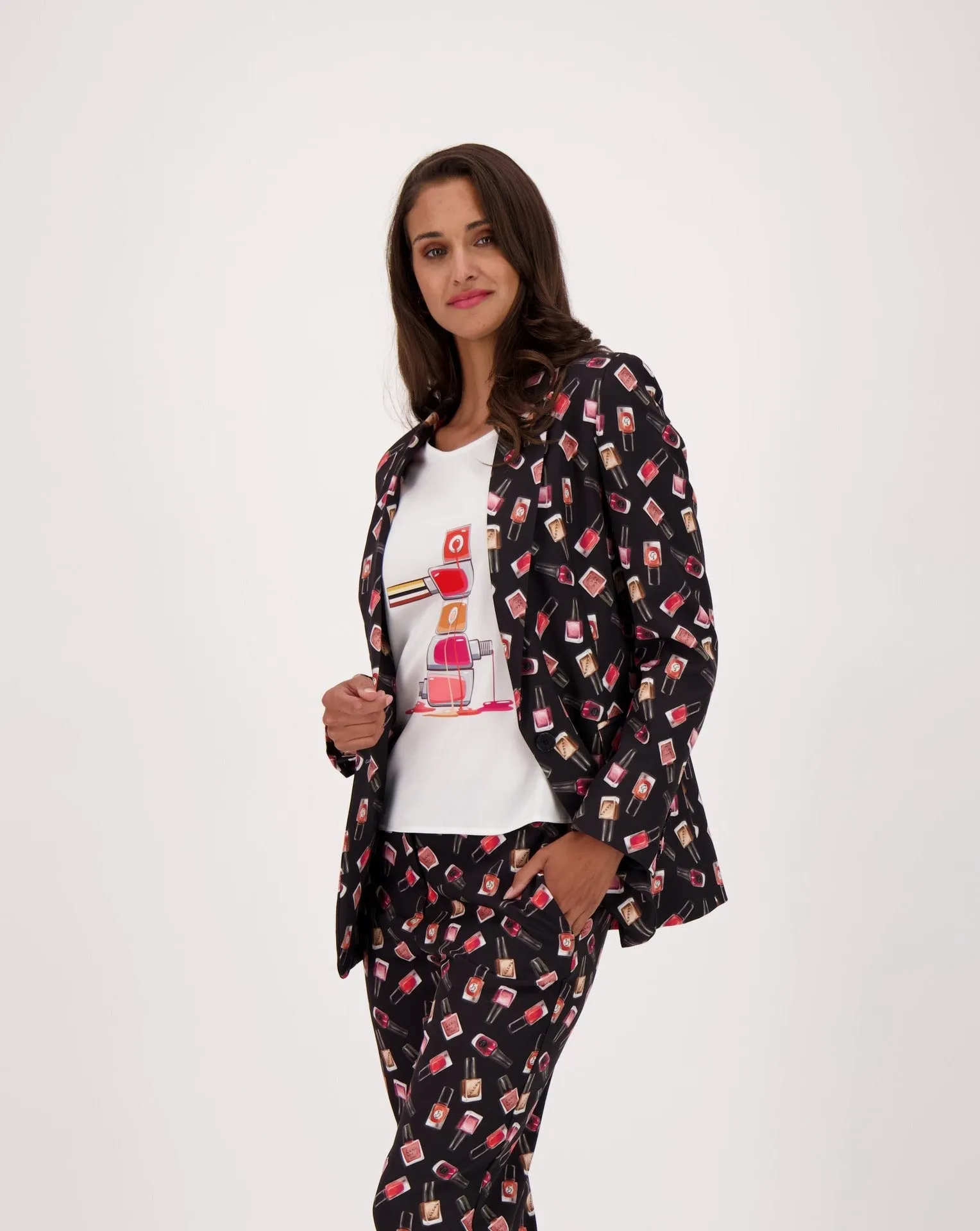 Nail Polish Print Blazer
