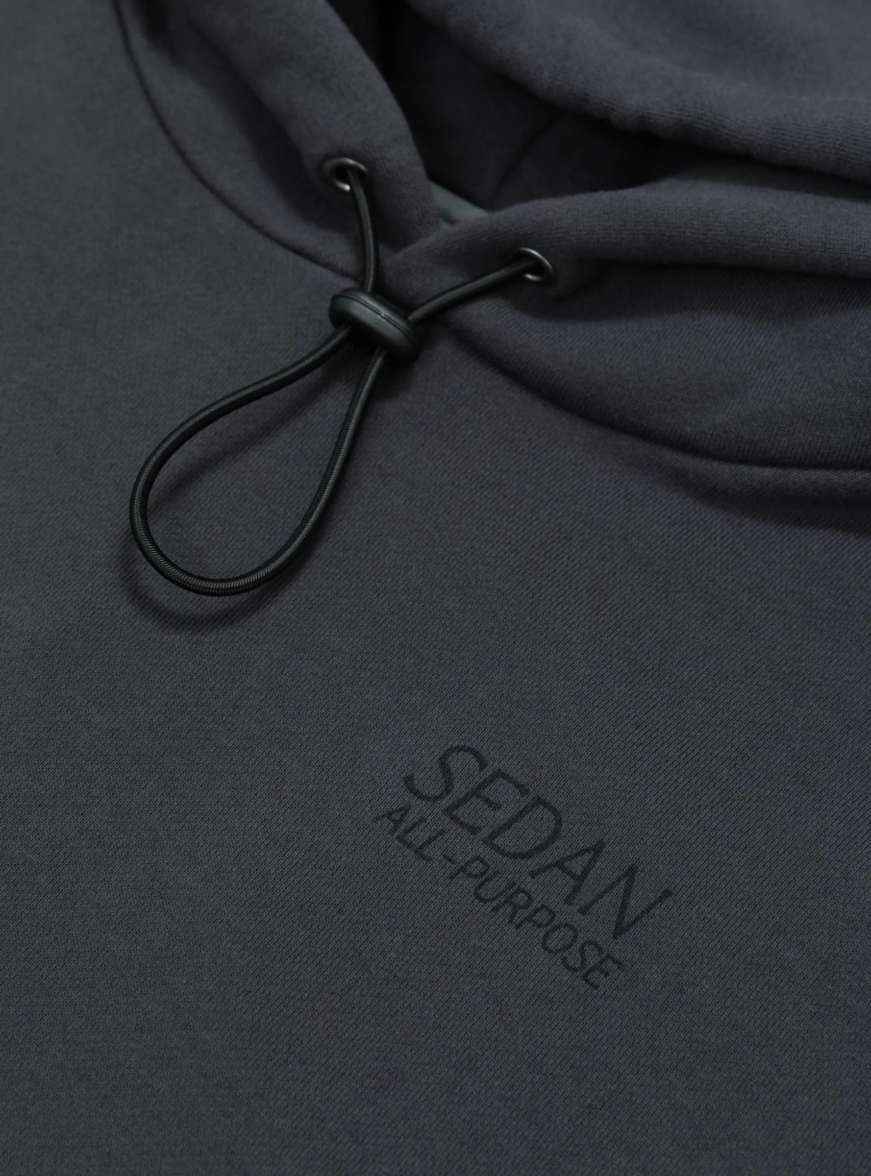 OG Logo Elastic Cord Hoodie Charcoal
