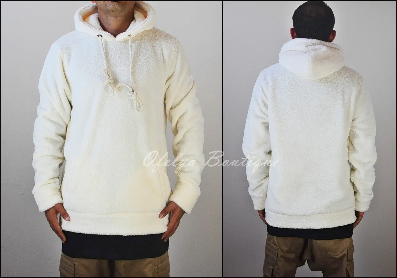 Raf Bubble Furry Side YKK Zip-up Hoodie  Zipper Warm Sherling Sweatshirt Winter