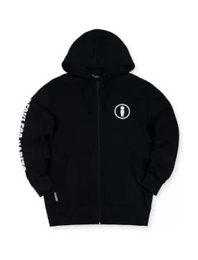 RECKLESS BLACK LIGHT ZIPPED HOODIE