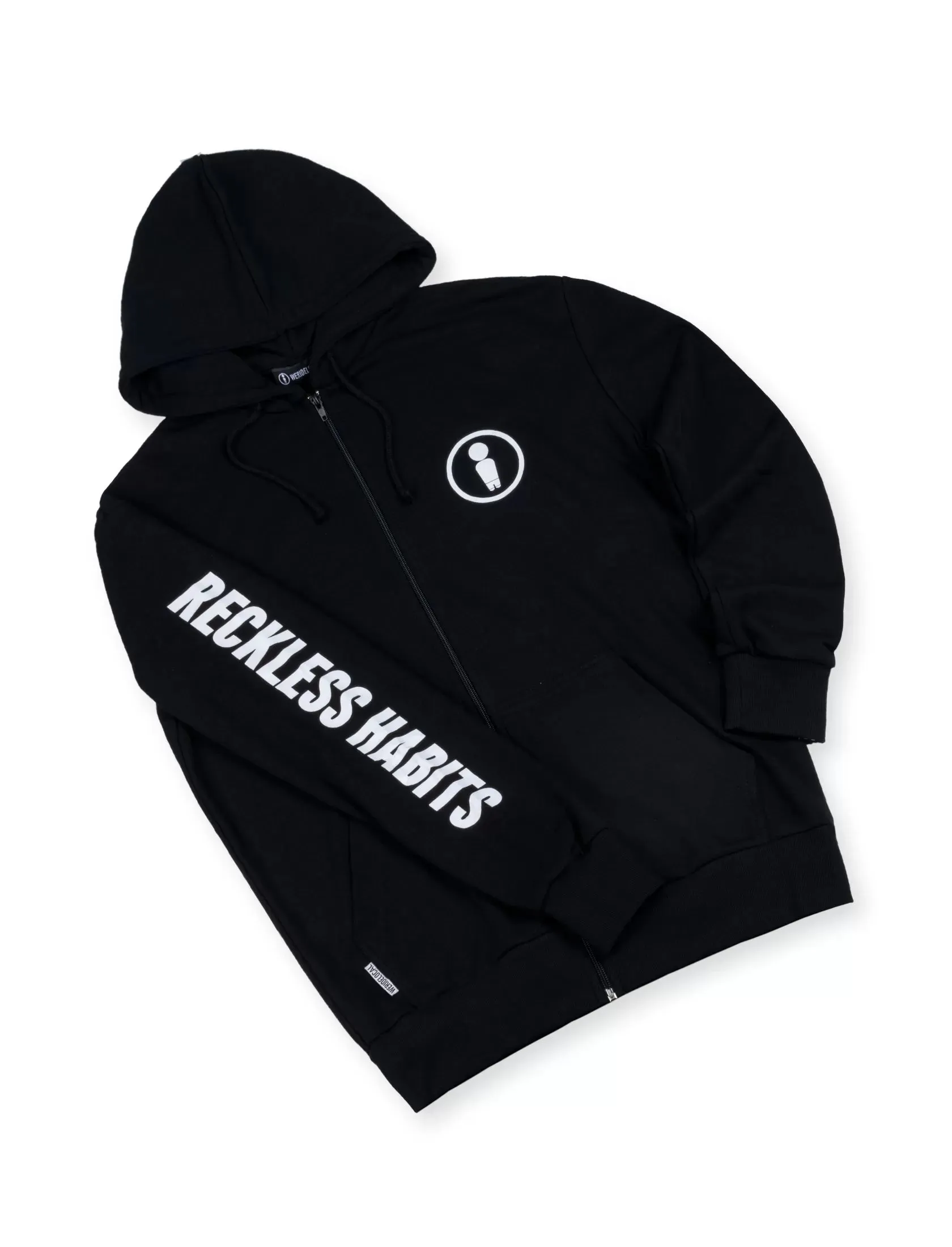 RECKLESS BLACK LIGHT ZIPPED HOODIE