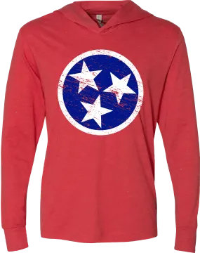 Red Tri-Star T-Hoodie