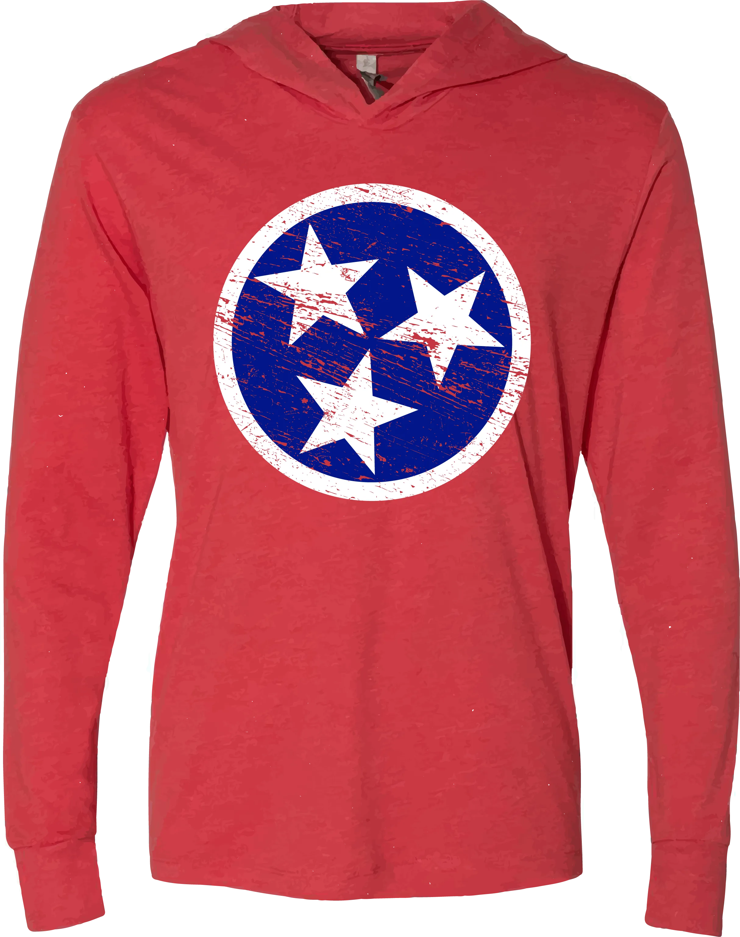 Red Tri-Star T-Hoodie