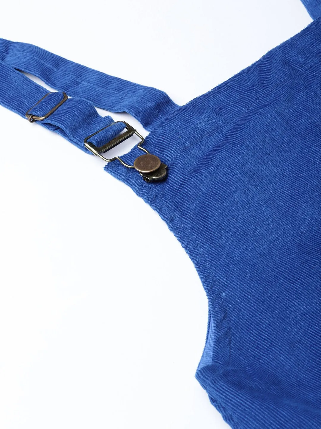 Royal Blue Corduroy Pinafore Dress