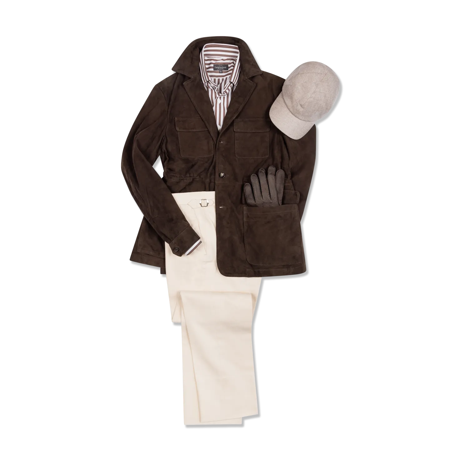 Safari Jacket in Chocolate Brown Suede