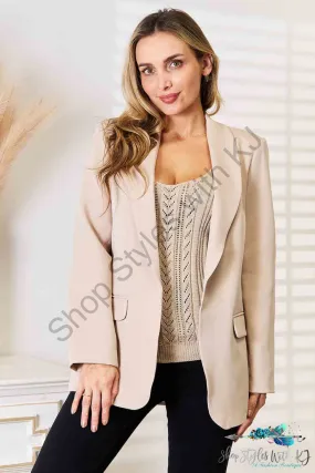 Shawl Collar Long Sleeve Blazer