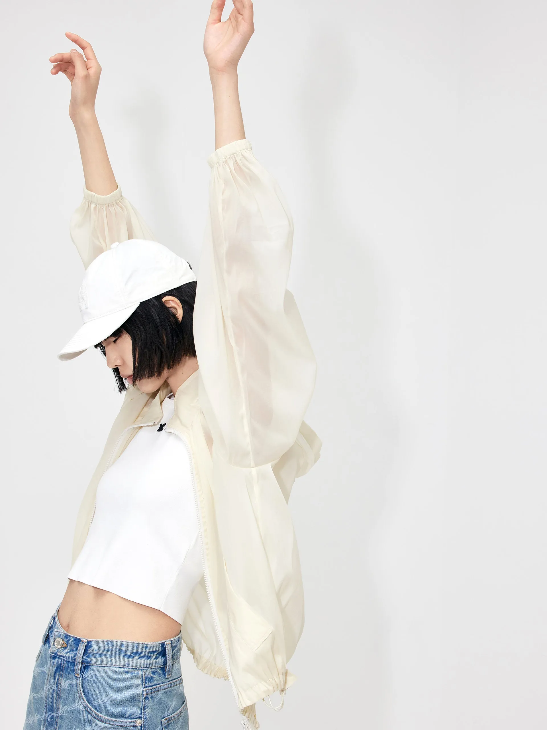 Sheer Hoodie Jacket