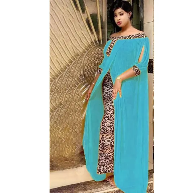 Spring Summer Dresses Beautiful 2in 1 Leopard Loose Bodycon Women Maxi Dress