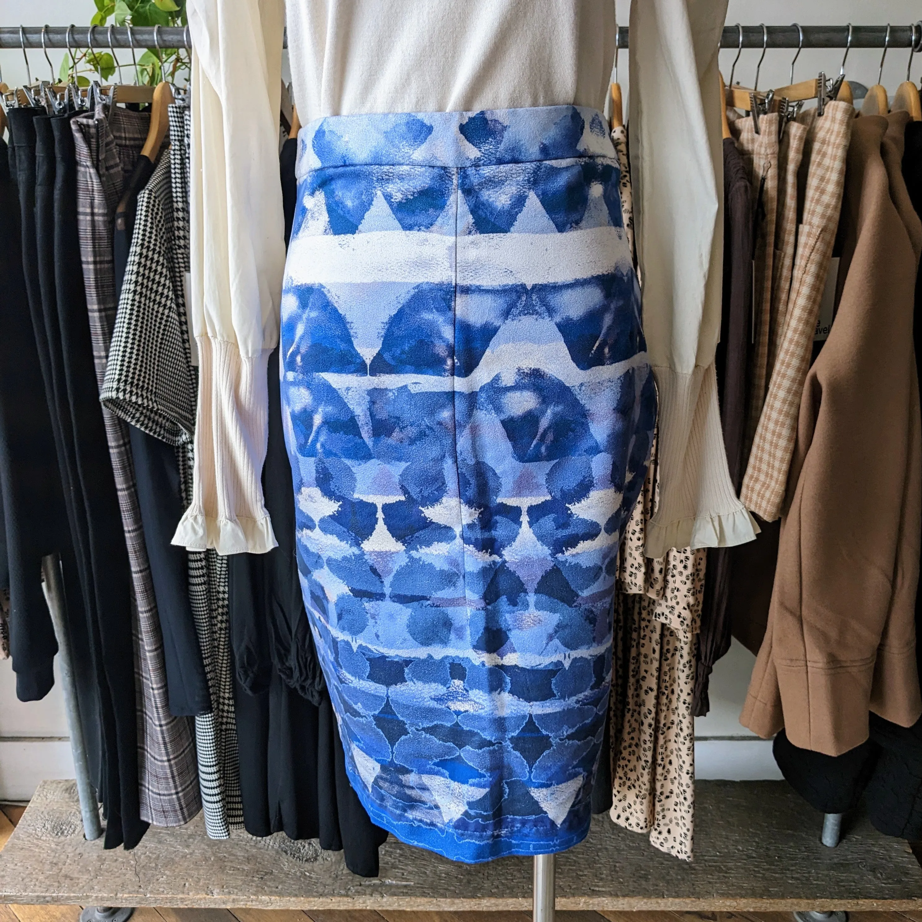 Valerie Dumaine // Hilma Skirt Faux Suede Print