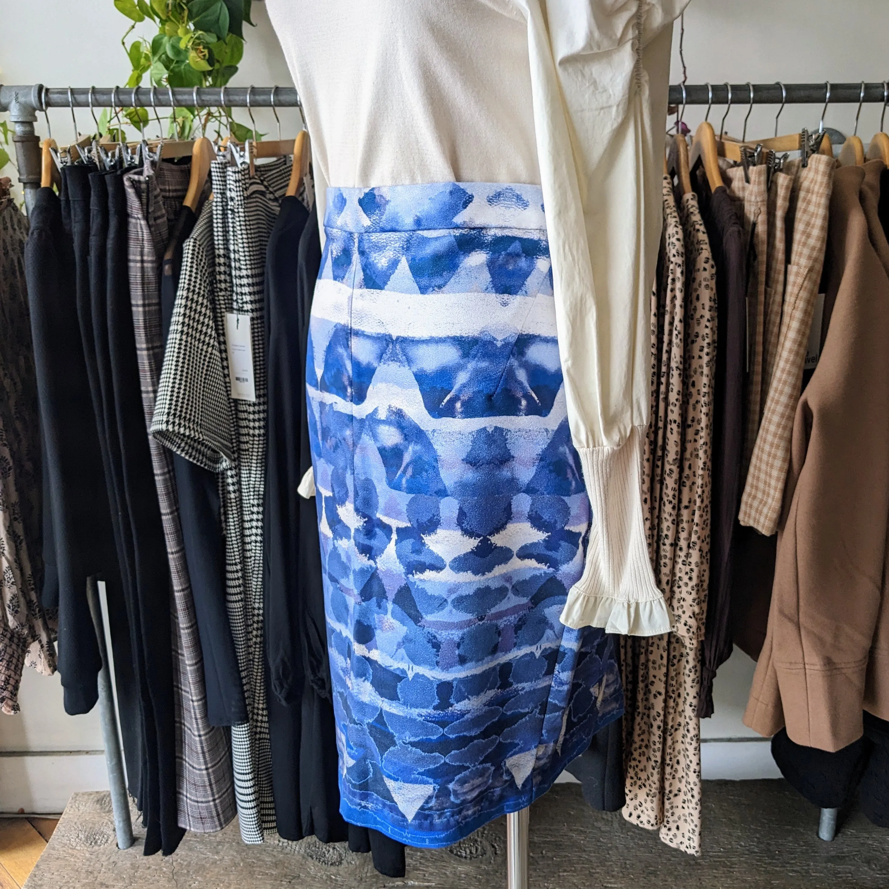 Valerie Dumaine // Hilma Skirt Faux Suede Print