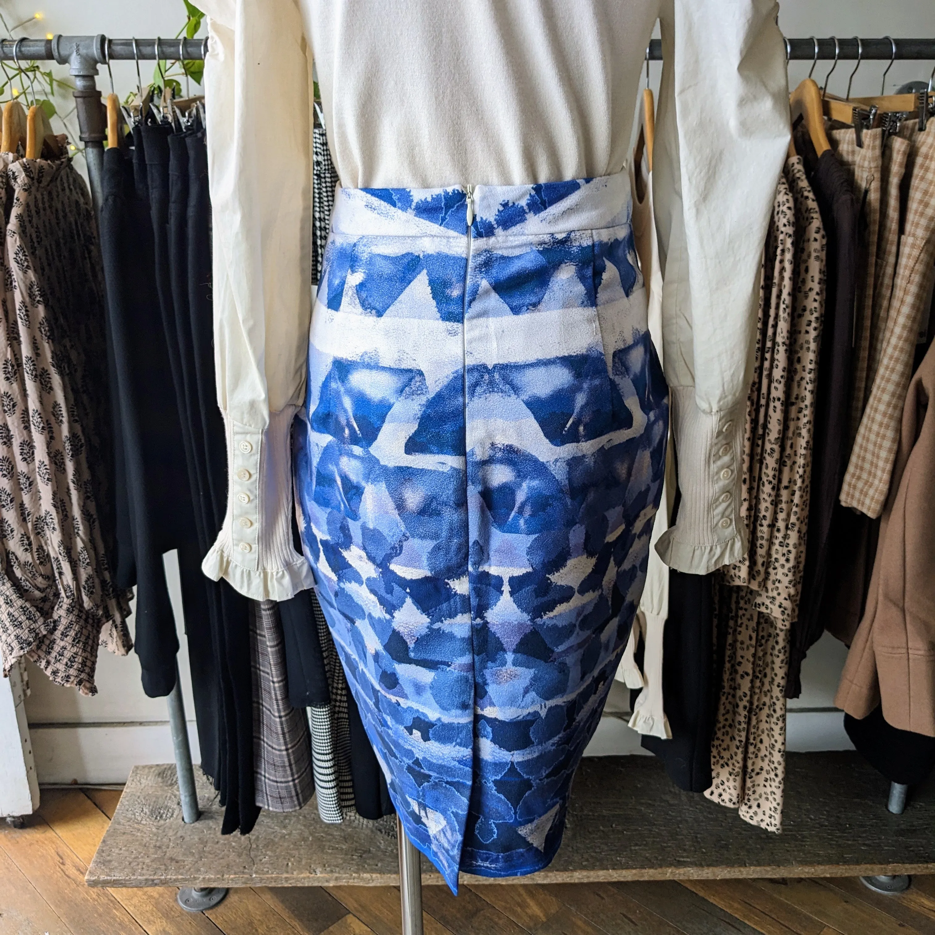 Valerie Dumaine // Hilma Skirt Faux Suede Print