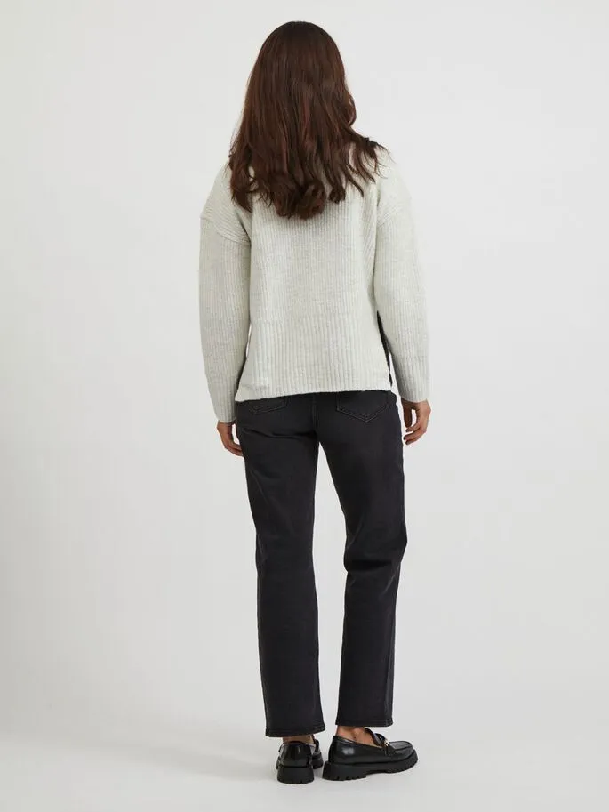 Vimelia High Neck Jumper (Grey)