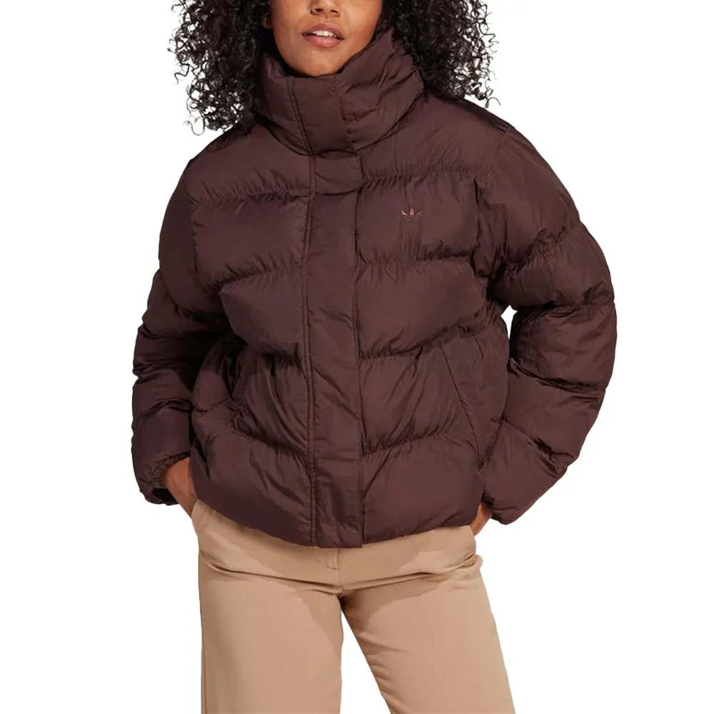 W Short Vegan Puffer Jacket 'Brown'